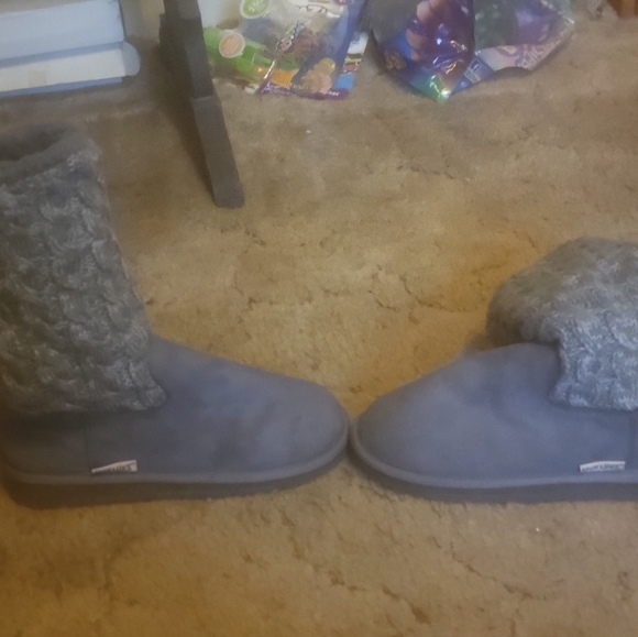 MUK LUKS grey boots sz6 - Picture 2 of 4